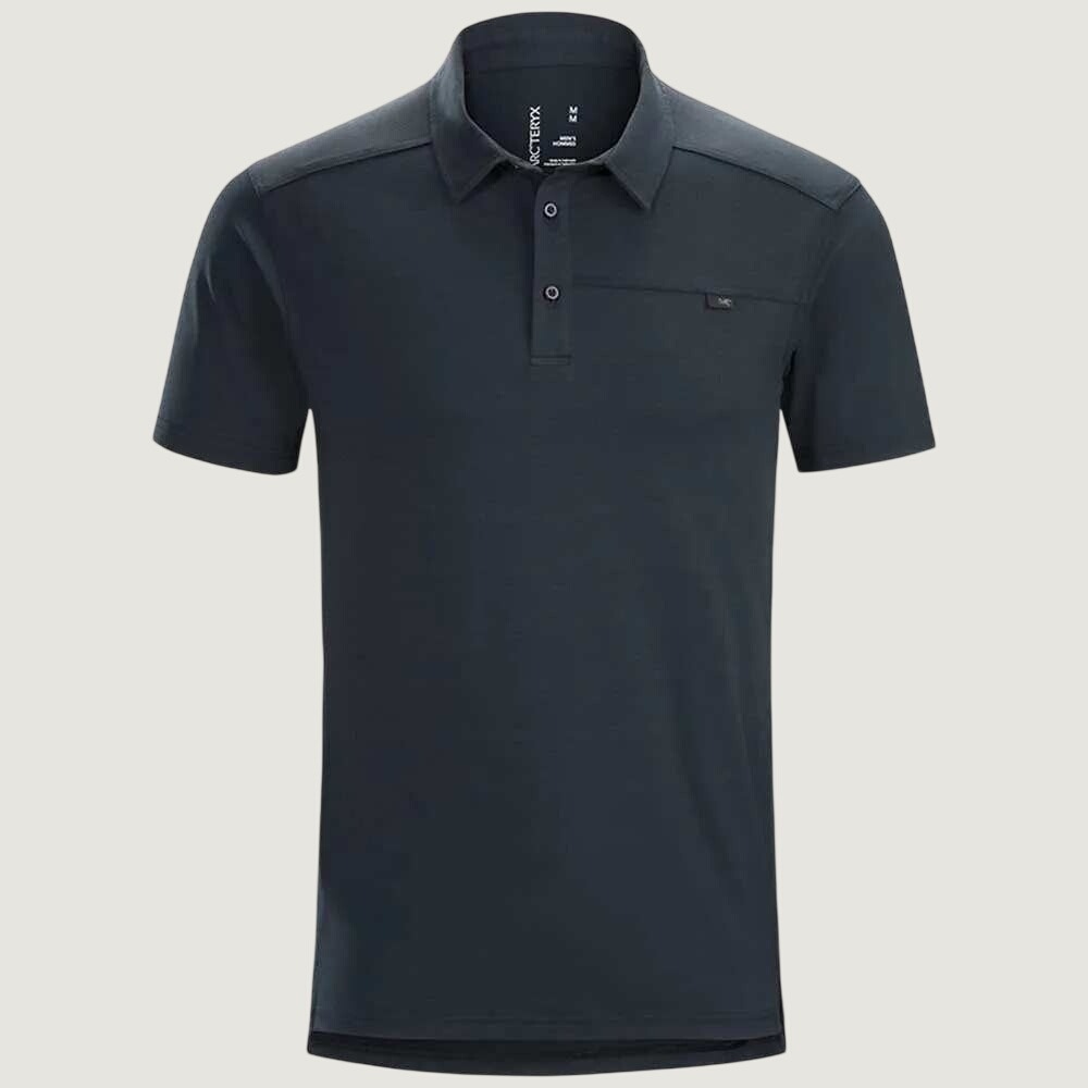 Arc'teryx Captive Short Sleeve Polo Shirt Black Large